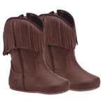 BOTA BEBE COUNTRY FLOATER CARAMELO COM FRANJA