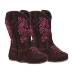 BOTA BEBE TEXANA EM COURO NOBUCK CAFE 