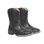 BOTA TEXANA JUVENIL FEMININA LÁTEGO PRETO