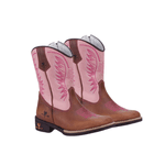 BOTA TEXANA JUVENIL FEMININA FÓSSIL CARAMELO NAPA ROSA
