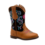 BOTA TEXANA JUVENIL FEMININA FÓSSIL CARAMELO COM NOBUCK CAFÉ