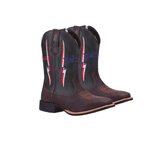 BOTA TEXANA MASCULINA FÓSSIL CAFÉ COM FÓSSIL VERDE