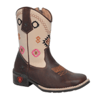 BOTA TEXANA JUVENIL FEMININA NAPA CAFÉ COM MARFIM