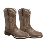 BOTA TEXANA MASCULINA FÓSSIL CAFÉ COM BORDADO
