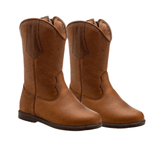 BOTA TEXANA INFANTIL FÓSSIL CARAMELO BICO REDONDO