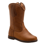 BOTA TEXANA INFANTIL FÓSSIL CARAMELO BICO REDONDO