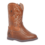 BOTA TEXANA INFANTIL FÓSSIL WHISKY BORDADA