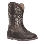 BOTA TEXANA INFANTIL FÓSSIL CAFÉ BORDADA