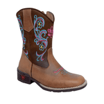 BOTA TEXANA FEMININA JUVENIL FÓSSIL CARAMELO NOBUCK TERRA