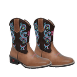 BOTA TEXANA FEMININA JUVENIL FÓSSIL CARAMELO NOBUCK CAFÉ