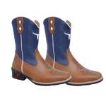 BOTA TEXANA BOI MASCULINA JUVENIL FÓSSIL CARAMELO COM ROYAL