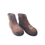 Botina Masculina Country em Couro Camurça Café - PROMOÇÃO