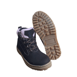Coturno Feminino Adventure Nobuck Café Detalhe Rosa - PROMOÇÃO