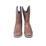 Bota Texana Unissex Caramelo Bico Quadrado - PROMOÇÃO