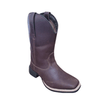 Bota Texana Unissex Latego Café Bico Quadrado - PROMOÇÃO