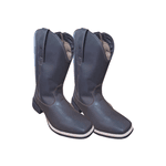 Bota Texana Unissex Latego Café Bico Quadrado - PROMOÇÃO