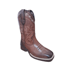 Bota Texana Masculina Bico Quadrado Marrom Bordada R$ 350,00 OS: Produtos não disponíveis em estoque 7 dias para embarque!