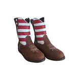 Bota Texana Juvenil em Couro Marrom Estilo Americana -PROMOÇÃO