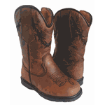 Bota Texana Juvenil em Couro Marrom - PROMOÇÃO