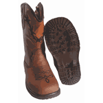 Bota Texana Juvenil em Couro Marrom - PROMOÇÃO