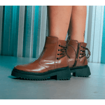 Bota Coturno Feminina Clara Marrom