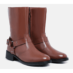 Bota Cano Baixo Paola Marrom
