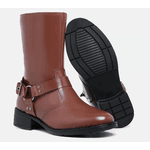 Bota Cano Baixo Paola Marrom