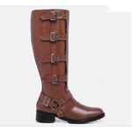 Bota Cano Longo Larissa Marrom
