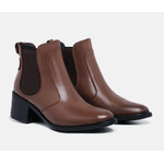 Bota Botina Cano Médio Isabela Marrom 
