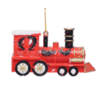 Enfeite Natal Pendurar Trem Vermelho 12cm 2un Cromus
