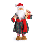 Papai Noel Roupão 46cm Pijama Pantufas Decoração Natal