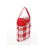 Bolsa C/ Pano De Copa Xadrez Flocos E Vermelho 40m X 70cm