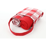 Bolsa C/ Pano De Copa Xadrez Flocos E Vermelho 40m X 70cm