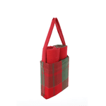 Bolsa C/ Pano De Copa Xadrez Verde E Vermelho 40m X 70cm