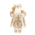 Papai Noel Decorativo Em Pé Com Saco De Presentes Dourado 45cm