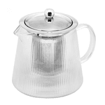Chaleira de Vidro Borossilicato Resistente ao Calor com Difusor de Aço Inox Lines 750ml