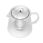 Chaleira de Vidro Borossilicato Resistente ao Calor com Difusor de Aço Inox Lines 750ml