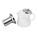 Chaleira de Vidro Borossilicato Resistente ao Calor com Difusor de Aço Inox Lines 750ml