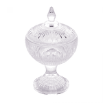 Potiche Decorativo Cristal com Pé Queen 11cm x 18cm Wolff
