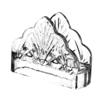 Porta Guardanapos De Cristal Dublin 13x4,5cm Lyor