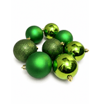 Tubo 8 Bolas De Natal Sortidas Verde 8cm Cromus Natal