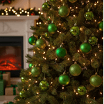 Tubo 8 Bolas De Natal Sortidas Verde 8cm Cromus Natal