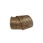 Fita Aramada Natalina 10cm Natural e Dourado 9,14m
