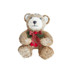 Enfeite Decoração De Natal Urso Palha 26cm Tok Da Casa