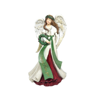 Anjo Decorativo Em Resina Com Guirlanda 26cm Decoração Natal