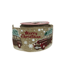Fita Natalina 9,14m Merry Christmas Caminhão Pinheiro 6,3cm
