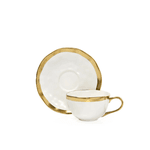 Xícara Café Porcelana Dubai Branco Dourado Dubai 90ml Wolff
