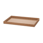 Bandeja Retangular em MDF com Cortiça 45cm Marrom Mart 