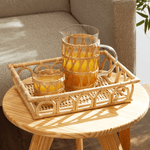 Jarra De Vidro E Fibra Natural 1L Wolff
