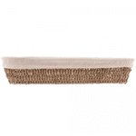 Cesta Oval de Sisal com Forro em Tecido 43,5cm x 15cm x 8cm Wolff